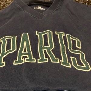 Hollister Dark Gray Sweatshirt with Light Logo